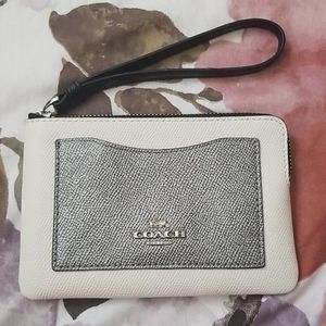 Coach corner zip wristlet